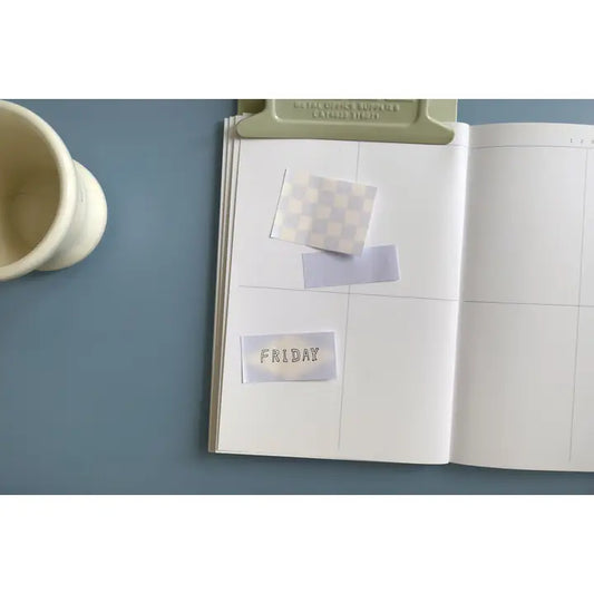 Suatelier Daily Plan sticky memos used in planner — Korean sticky note set styled shot