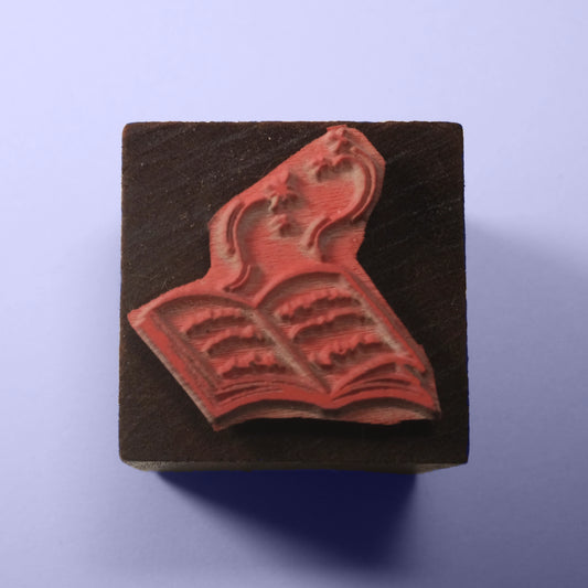 Handmade Magic Book Rubber Stamp