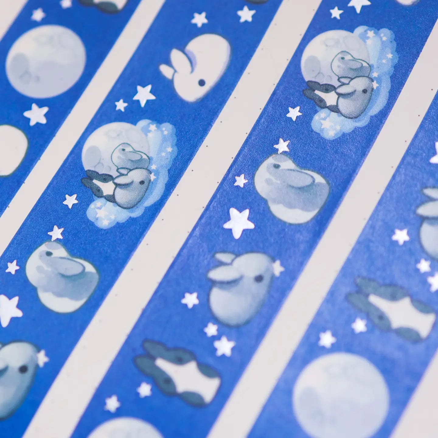 Silver Moon Rabbit Washi Tape
