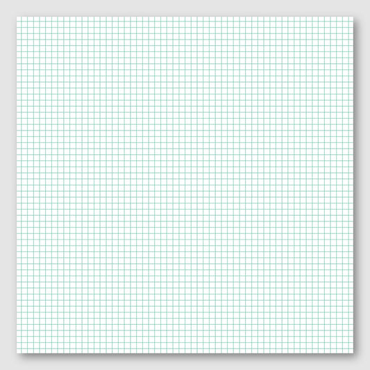 Top-down view of HCT x Kawachiya 7 Square 02 Vintage Mint sketch pad — square format, mint green cover