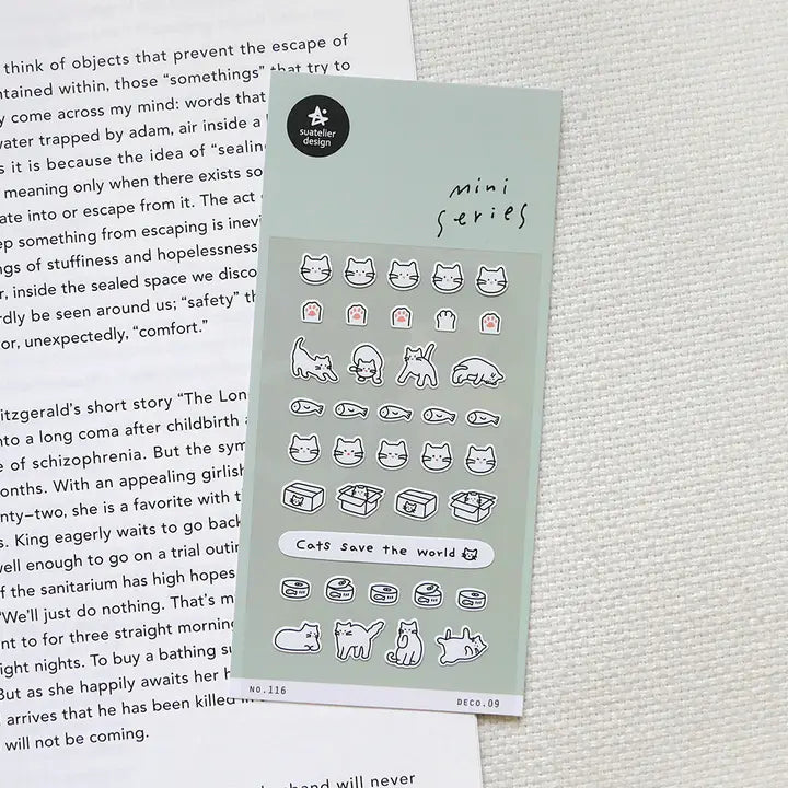 Suatelier Mini Stickers No.116 Deco 09 Cat