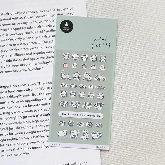 Suatelier Mini Stickers No.116 Deco 09 Cat
