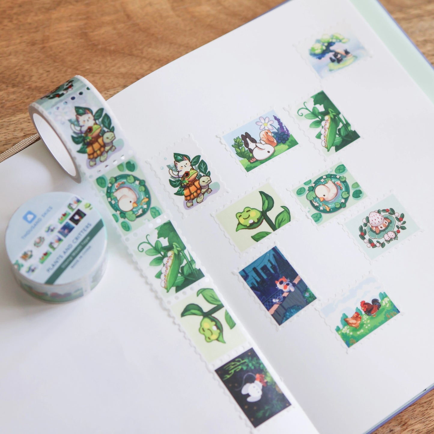 Plants and Critters Stamp Washi Tape