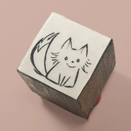 Handmade Kitty Rubber Stamp
