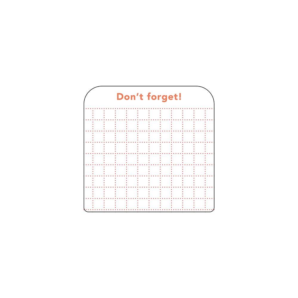 Isshoni. Square Don't Forget Sticky Notes - Small