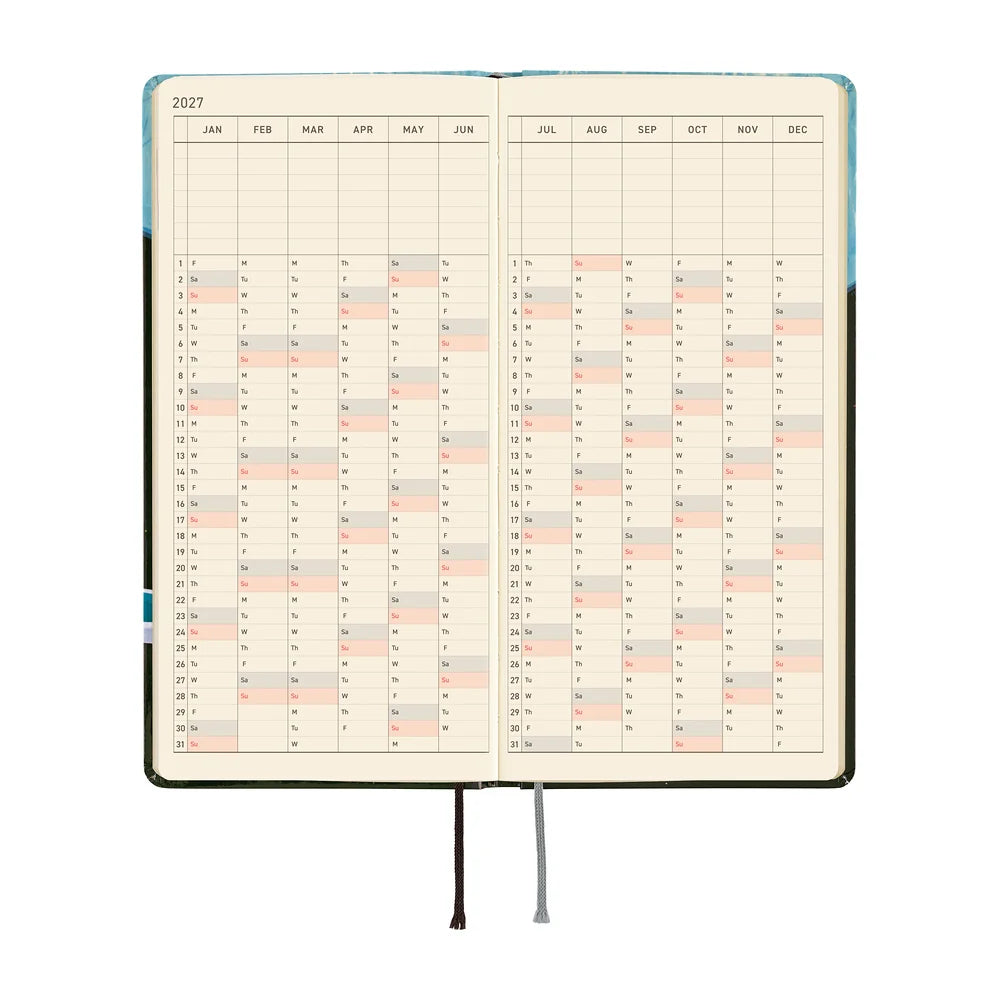 2027 Hobonichi Weeks Hiroko Kubota: Meteor Shower in the Light Blue Forest