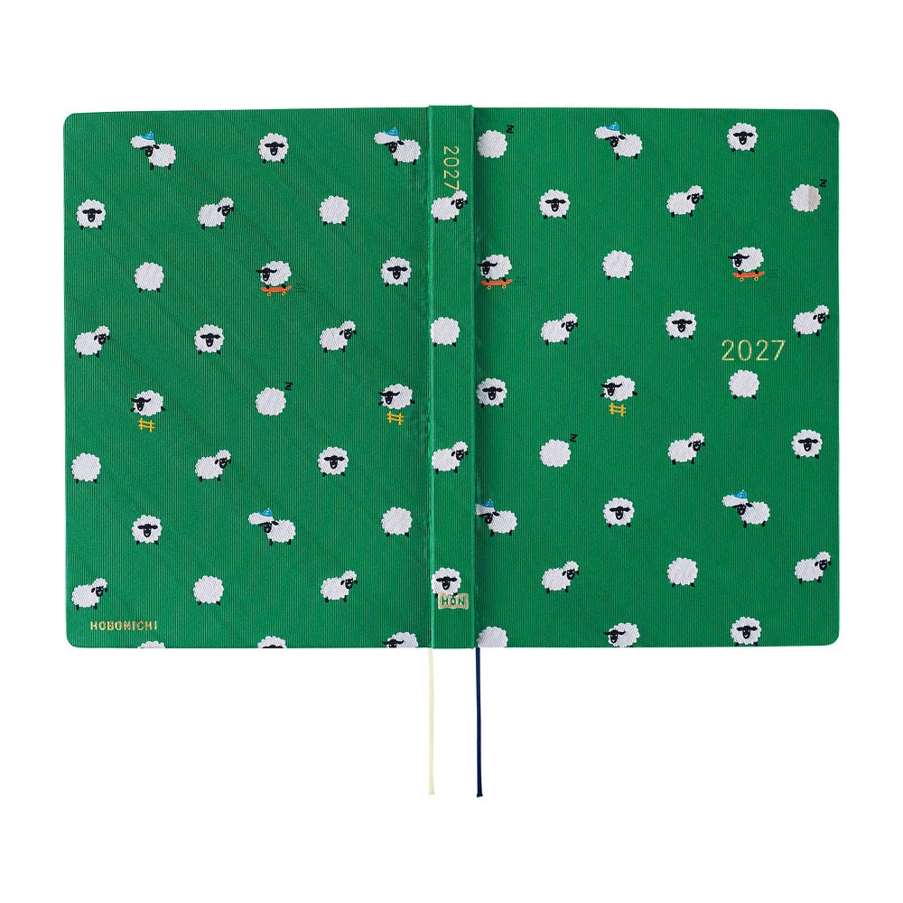 2027 Hobonichi Techo HON A5 Bow & Tie: Sheep Sheep Sheep