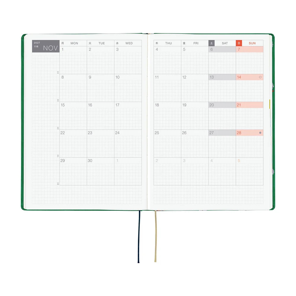 2027 Hobonichi Techo HON A5 Bow & Tie: Sheep Sheep Sheep