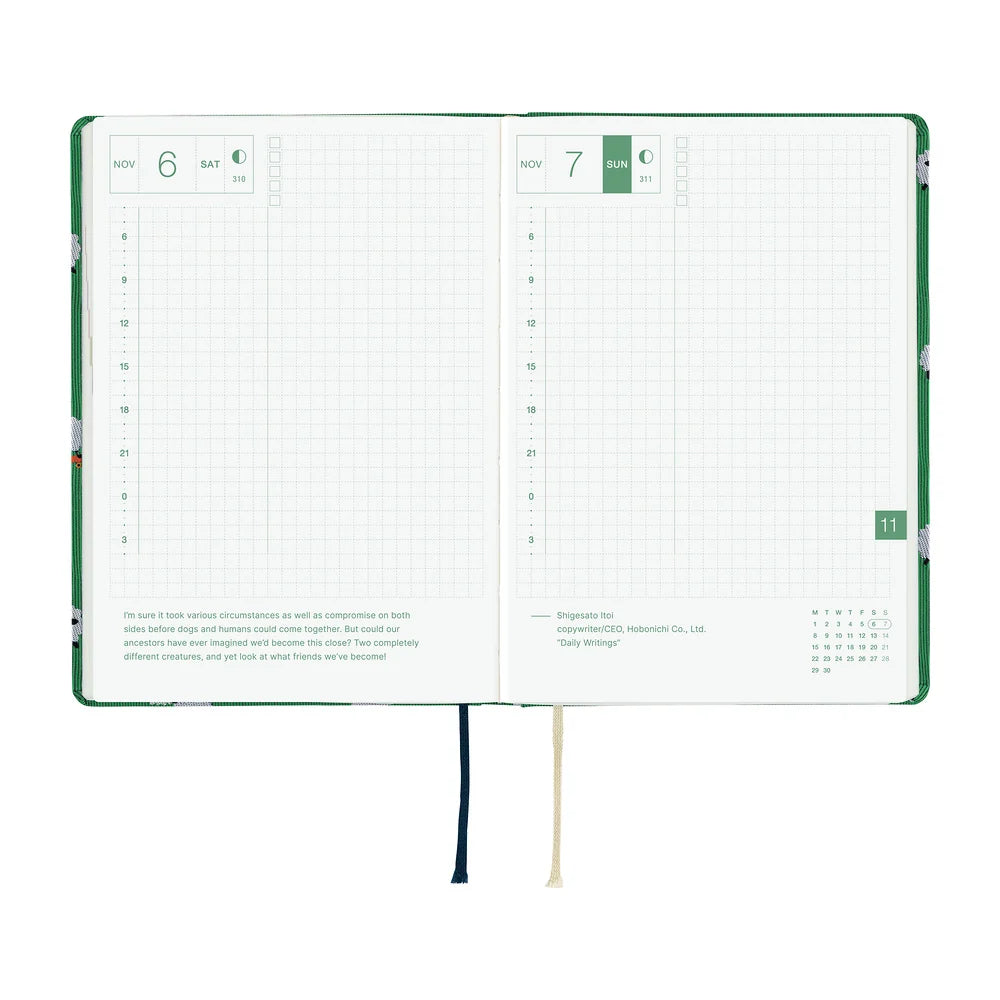 2027 Hobonichi Techo HON A6 Bow & Tie: Sheep Sheep Sheep