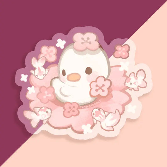 Sakura Duckling - Vinyl Sticker