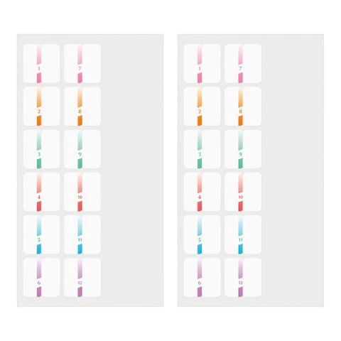 Chiratto Index Tabs - Number + Color