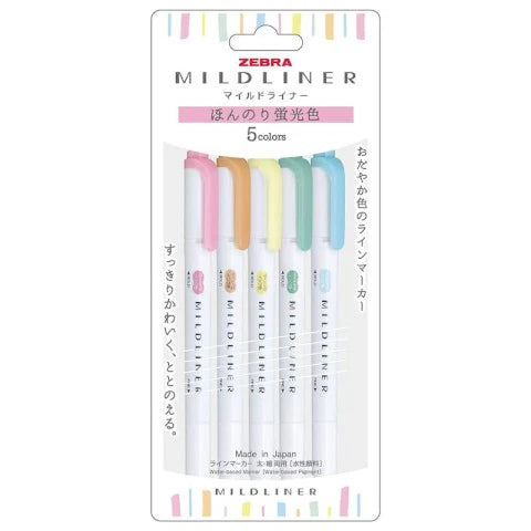 Mildliner 5 Color Pack — Faint Fluorescent