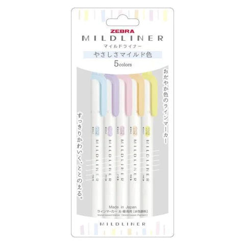 Mildliner 5 Color Pack — Gentle Mild