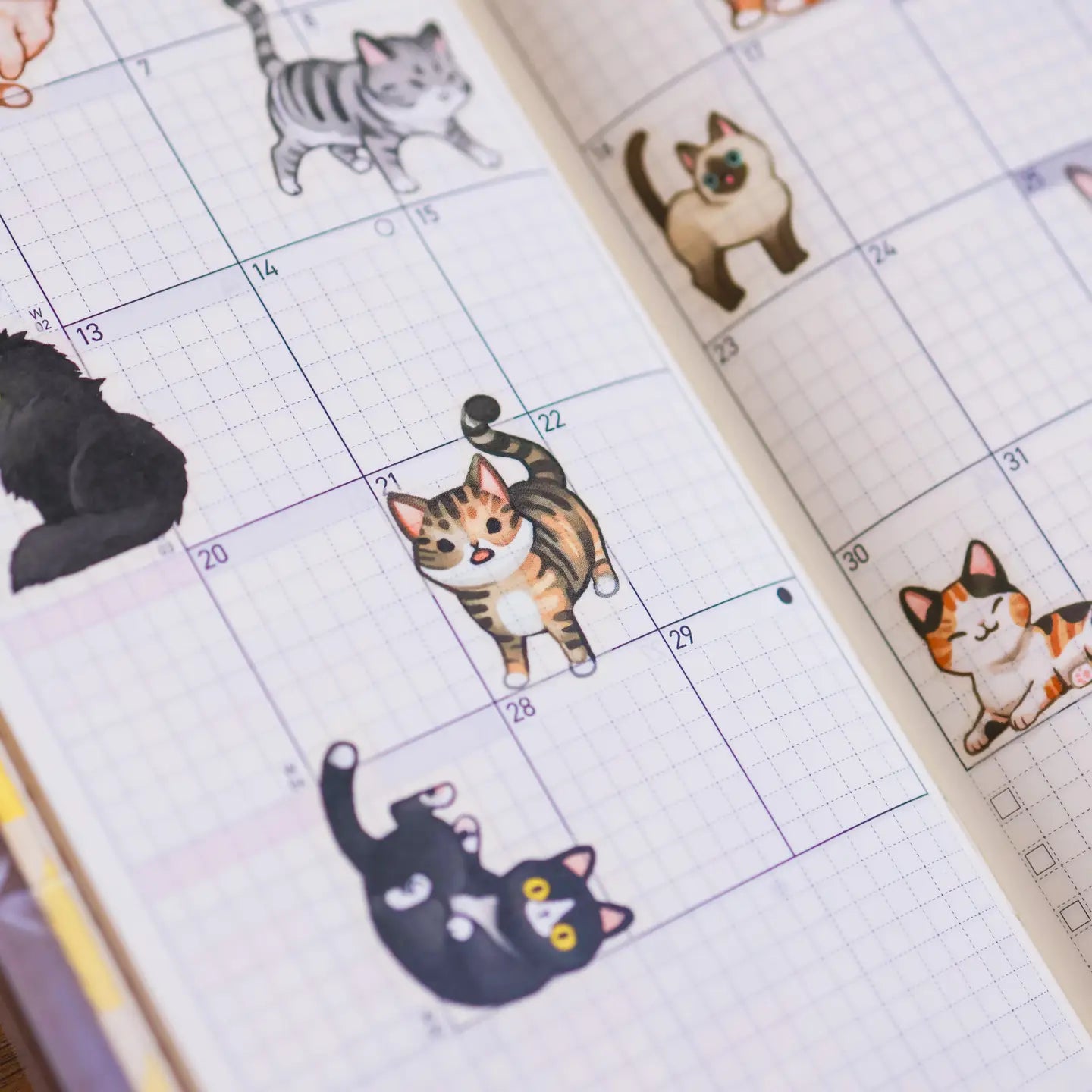 Neighborhood Cats Washi Sticker Sheet