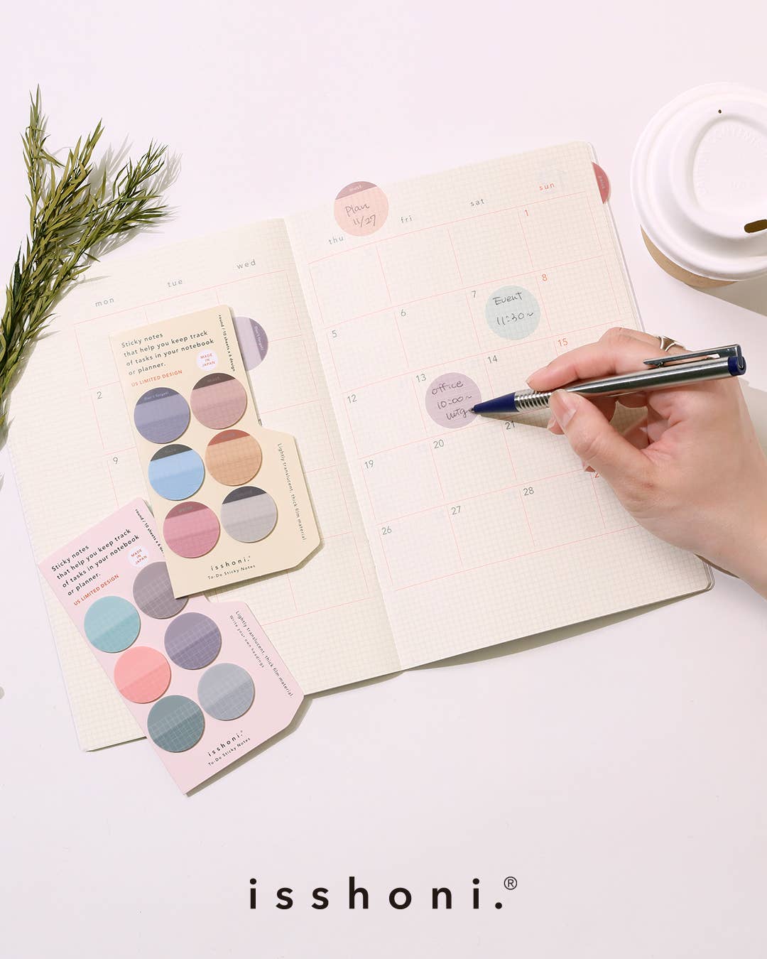 Isshoni. Round Free Sticky Notes