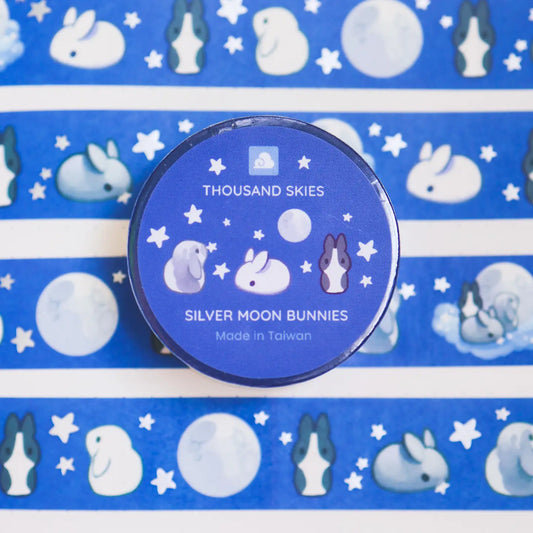 Silver Moon Rabbit Washi Tape