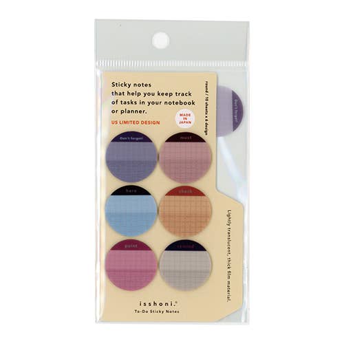 Isshoni. Round To Do Sticky Notes