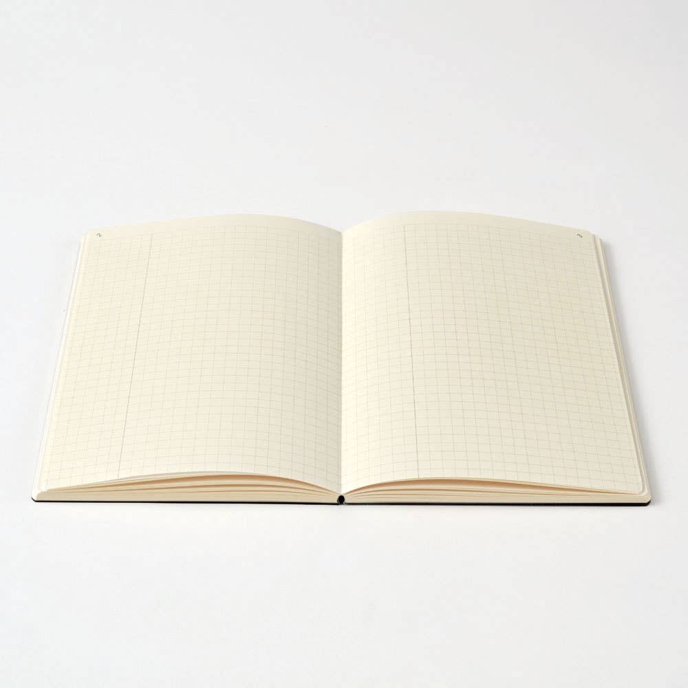 Isshoni A5 grid numbered notebook showing grid pages and cover