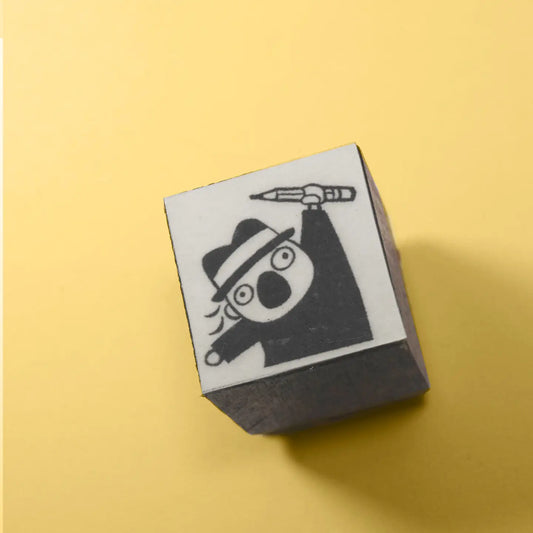 Handmade Happy Artist Rubber Stamp