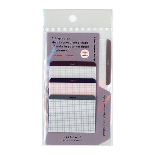 Isshoni. Square To Do Sticky Notes - Large
