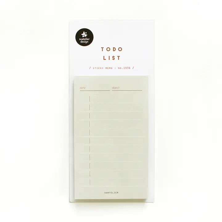 Suatelier No.1936 To do list sticky memo. 40 sheets. Made in South Korea