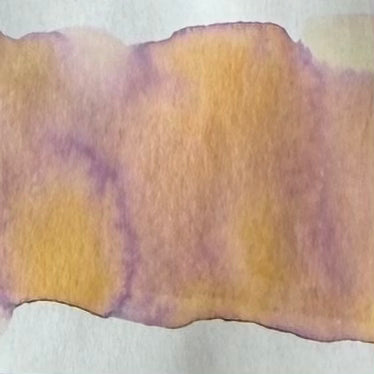 a swatch of Kitty Inkpot butter and strawberry bagel  on hobonichi weeks paper