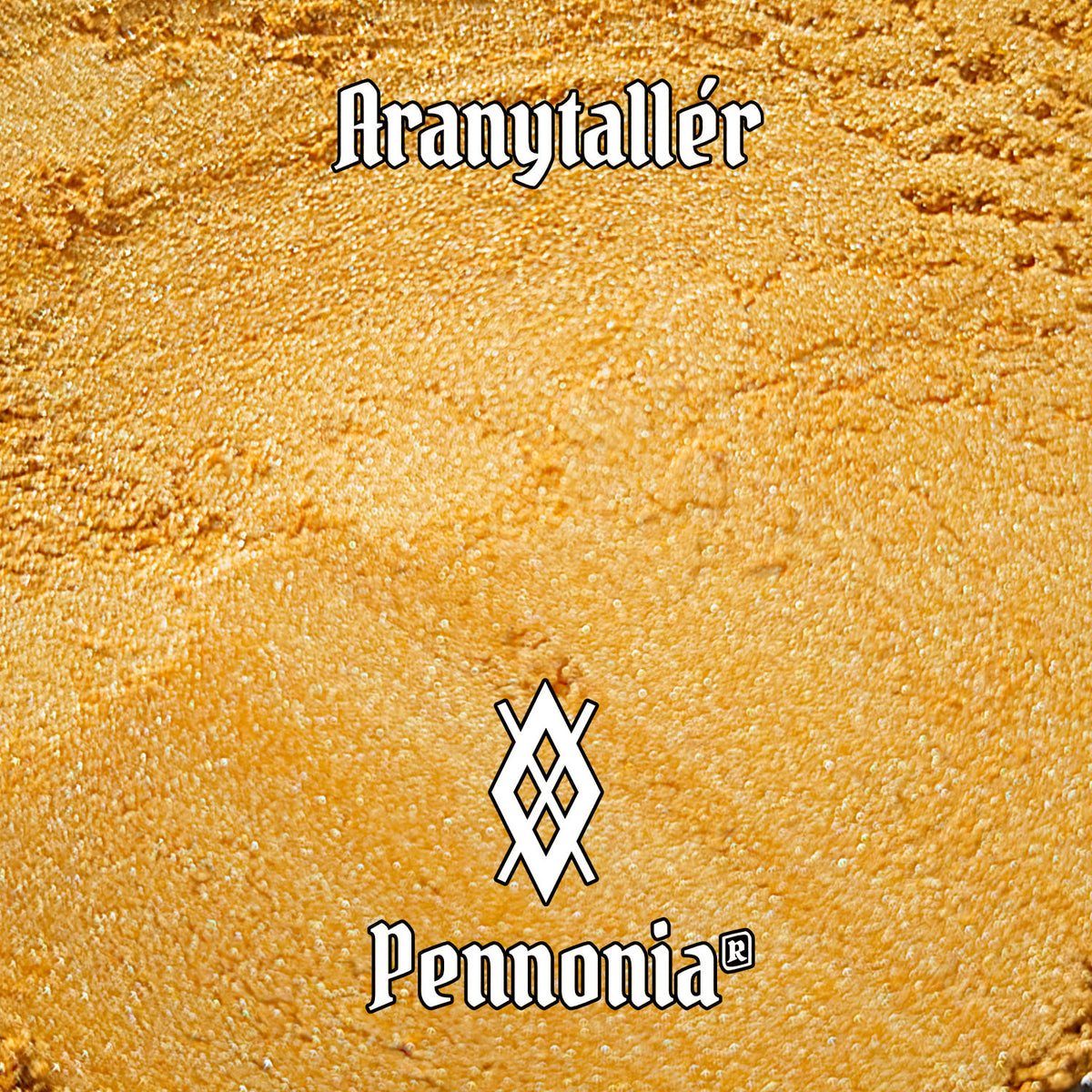 Pennonia Aranytallér (Gold Sovereign) liquid shimmer swatch