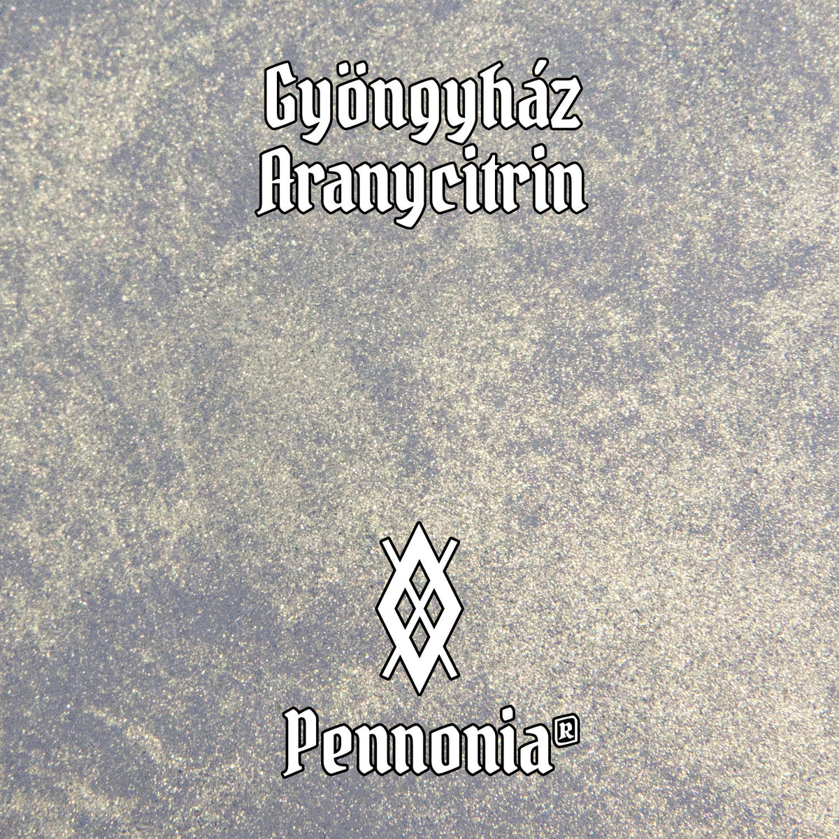 Pennonia Gyöngyház – Aranycitrin (Golden Citrine) liquid shimmer swatch
