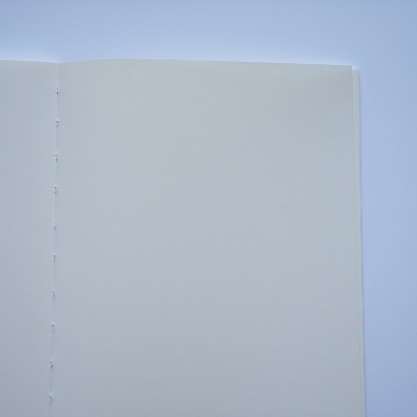 close up shot of  an open Bloom Notebook by Oh Bleu in blank/plain