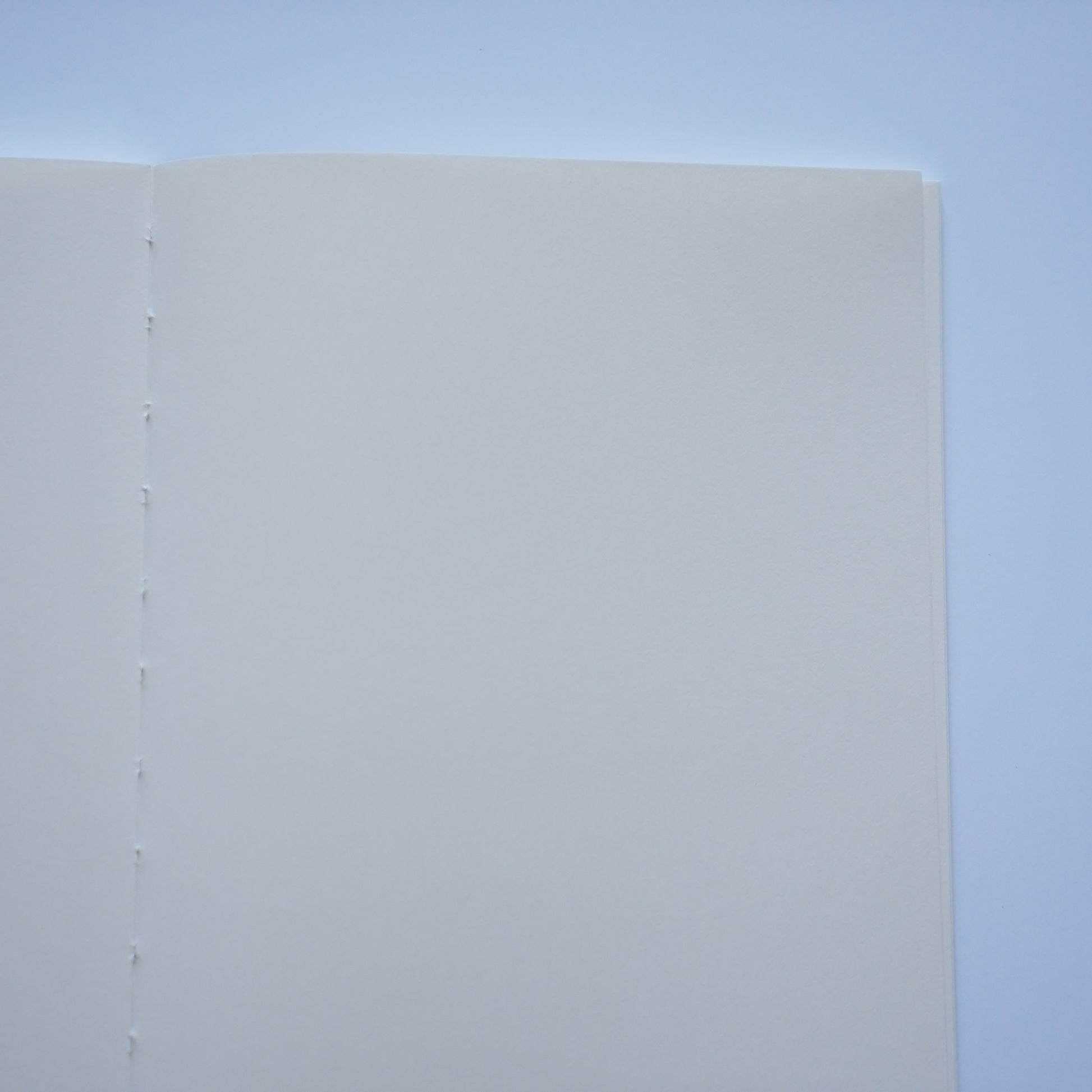 close up shot of  an open Bloom Notebook by Oh Bleu in blank/plain