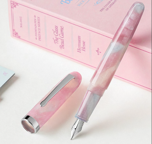 Wearingeul Glass Bead Game pink fountain pen 