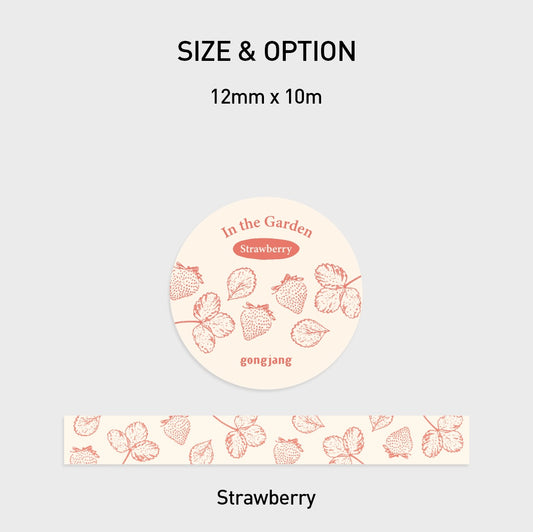 GONGJANG In the Garden Strawberry Washi Tape