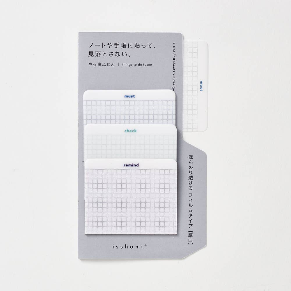 Isshoni. Square To Do Sticky Notes - Large