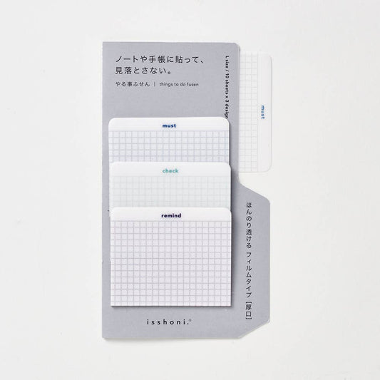 Isshoni. Square To Do Sticky Notes - Large