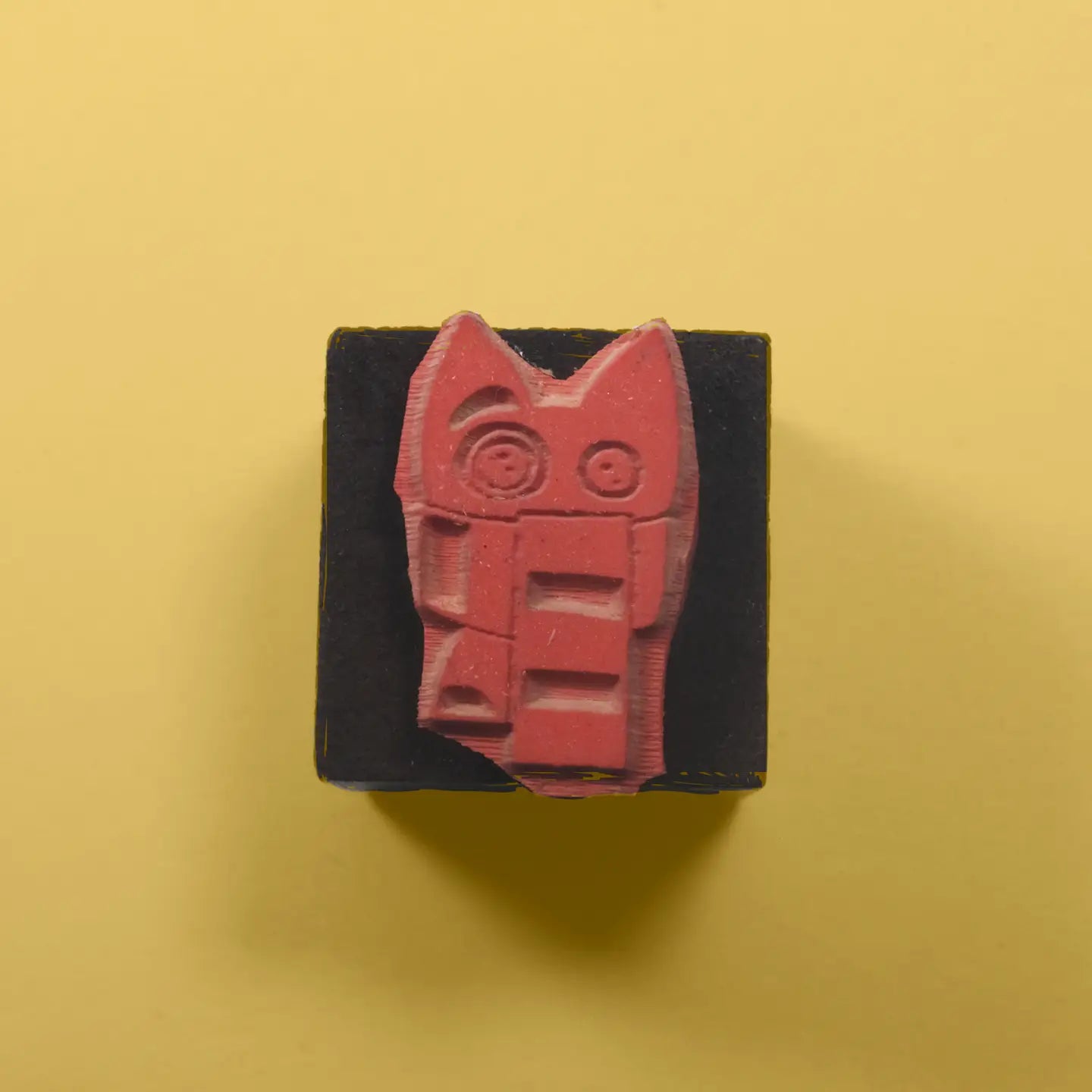 Handmade Cat in Scarf Rubber Stamp