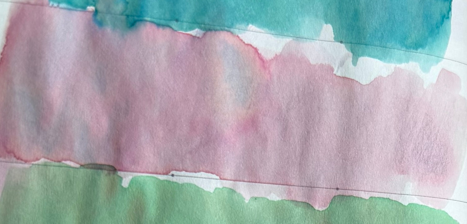 Kitty Inkpot Fluffy Wool Ball swatch on tomoe river paper in a hobonichi weeks