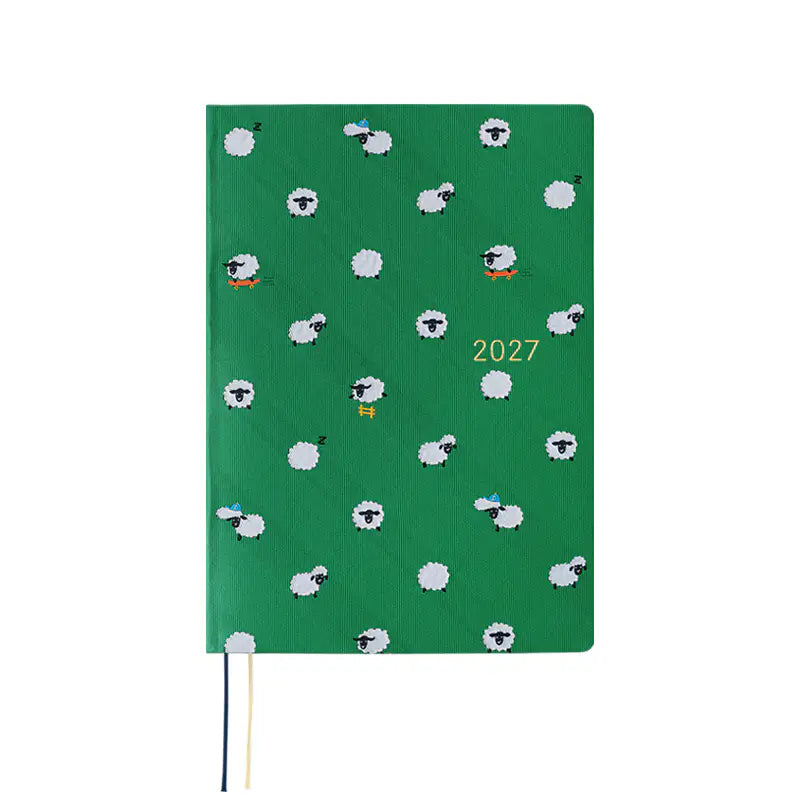 2027 Hobonichi Techo HON A5 Bow & Tie: Sheep Sheep Sheep