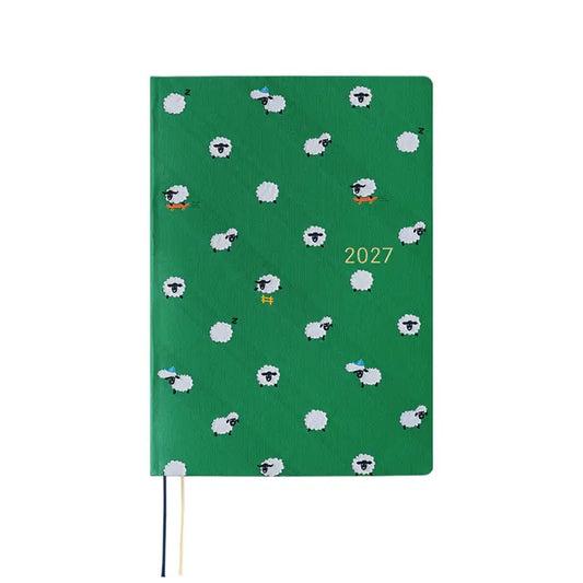 2027 Hobonichi Techo HON A5 Bow & Tie: Sheep Sheep Sheep