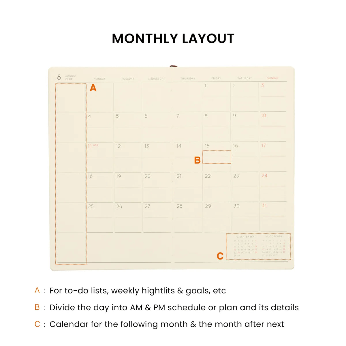 Hightide 2027 Monthly Diary Shine B6 Slim