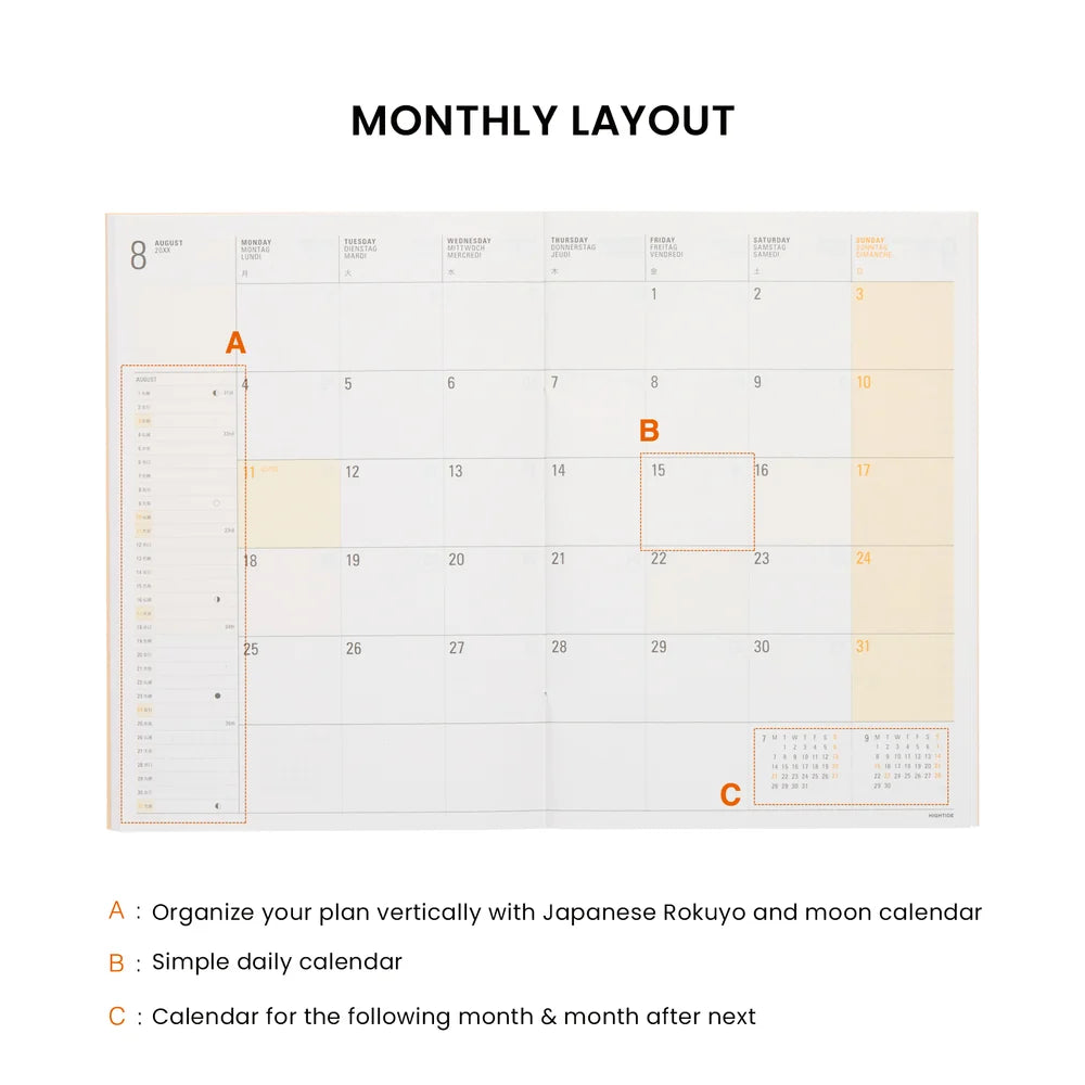 Hightide 2027 Weekly Diary Papillon B6