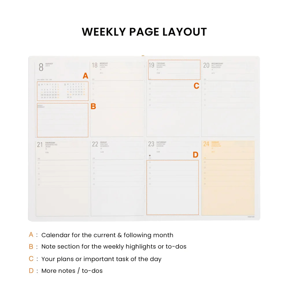 Hightide 2027 Weekly Diary Papillon B6