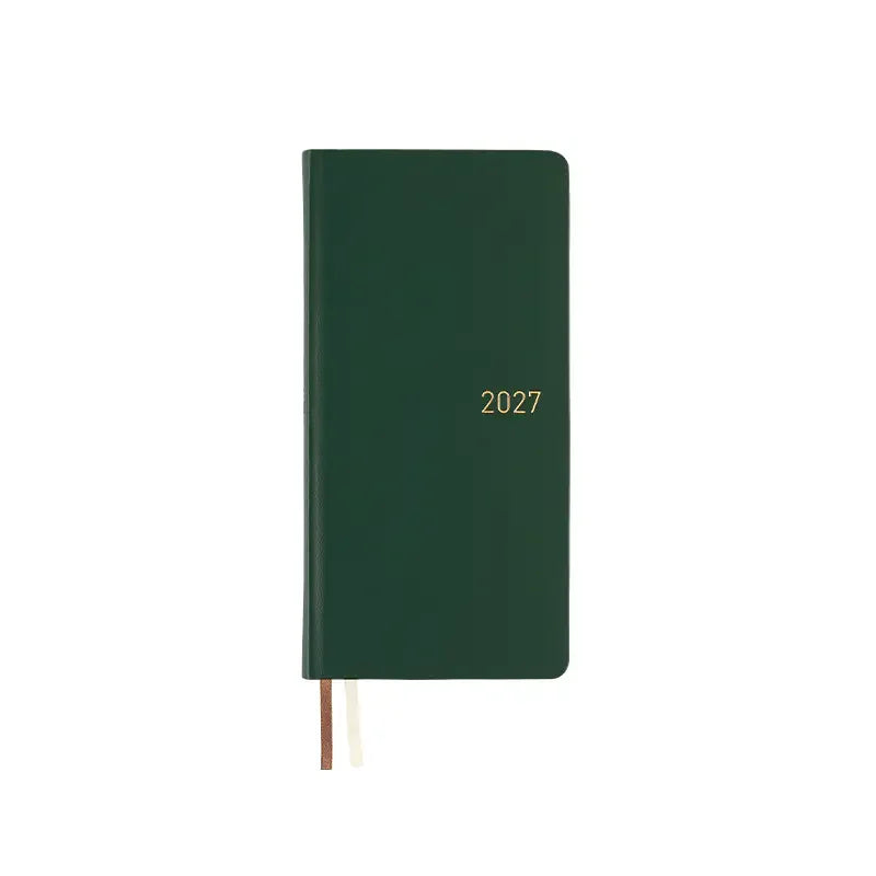 2027 Hobonichi Weeks Leather: Forest Green