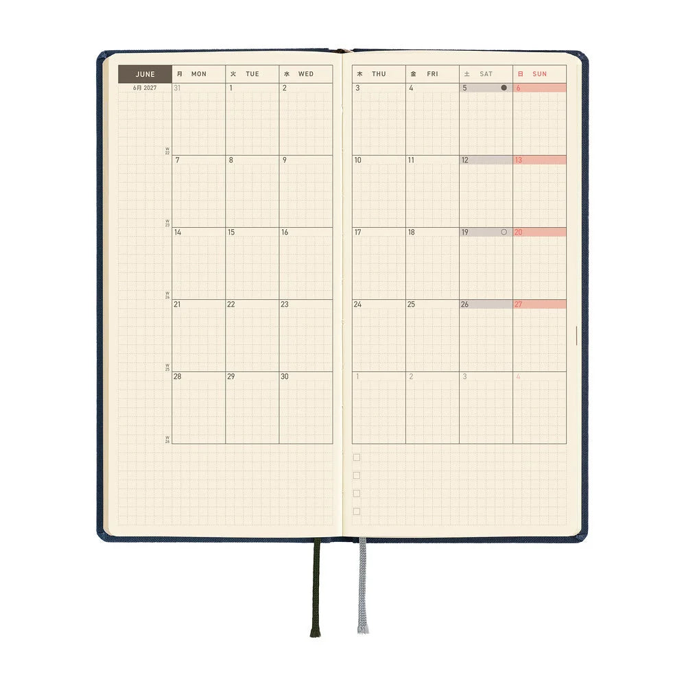 2027 Hobonichi Weeks Colors: Midnight Blue