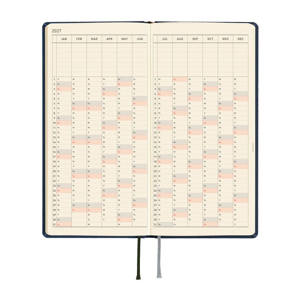 2027 Hobonichi Weeks Colors: Midnight Blue